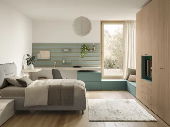 La cameretta Golf Y116 di Colombini Casa unisce stile e funzionalità.