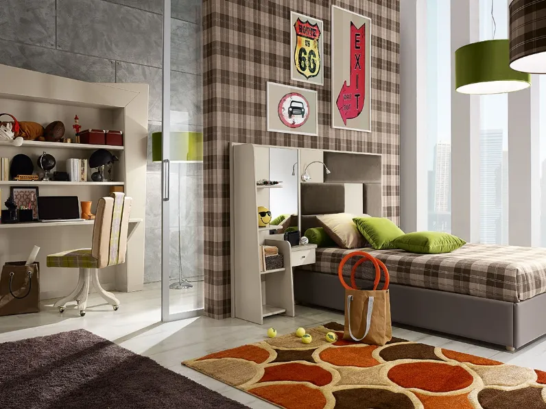 Cameretta componibile con scrivania Happy Night 502 di Ferretti e Ferretti