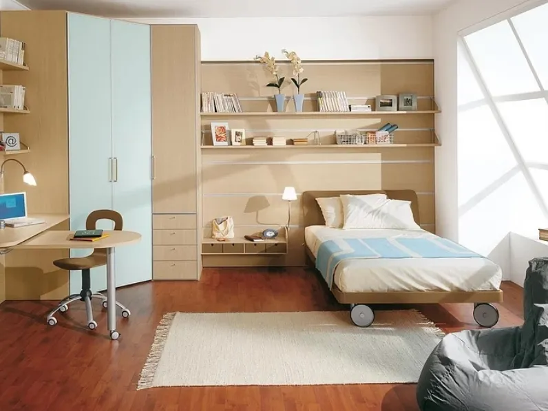 Cameretta in melaminico Happy Single 01 di Sangiorgio