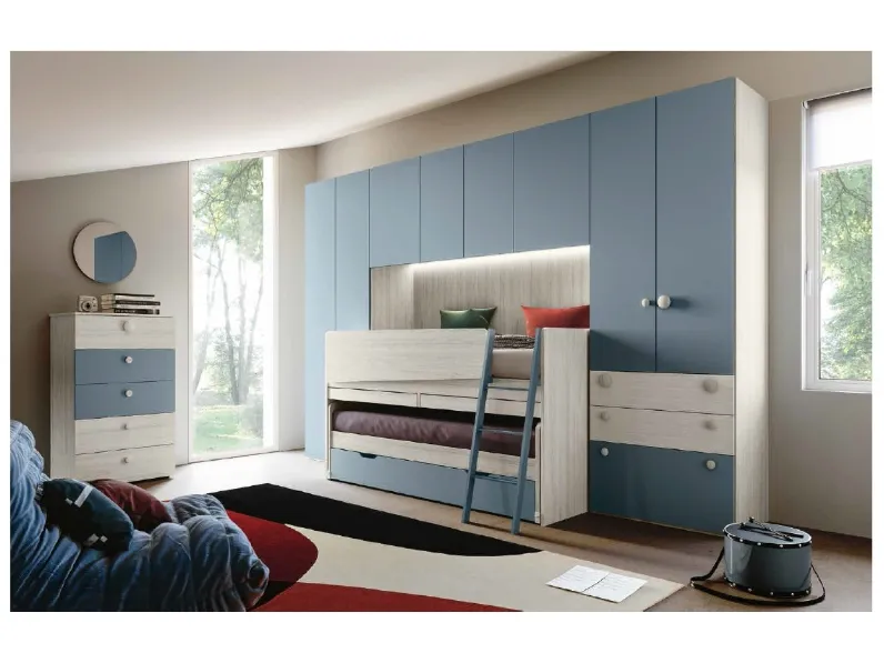 Cameretta a ponte con letti a castello VCJ116 di Imab