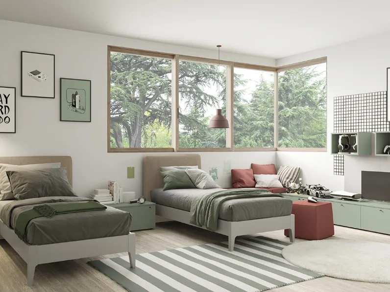 Cameretta componibili Momenti 02 K07 di Febal Casa