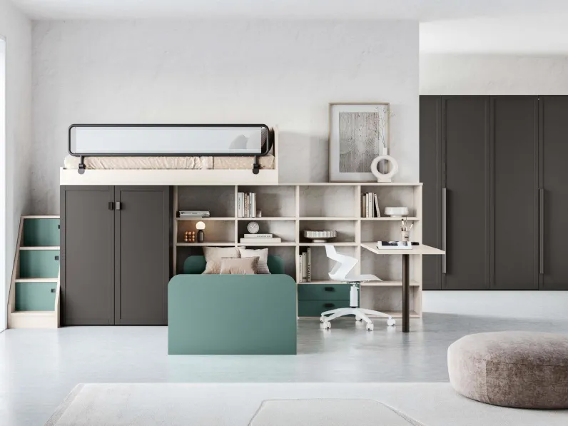 Cameretta a soppalco Next 15 di Corazzin