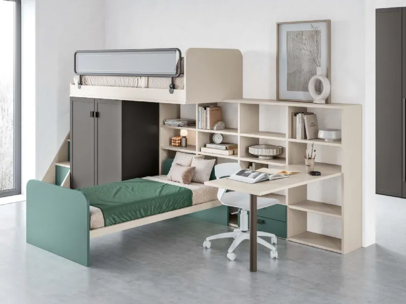 Cameretta a soppalco Next 15 di Corazzin