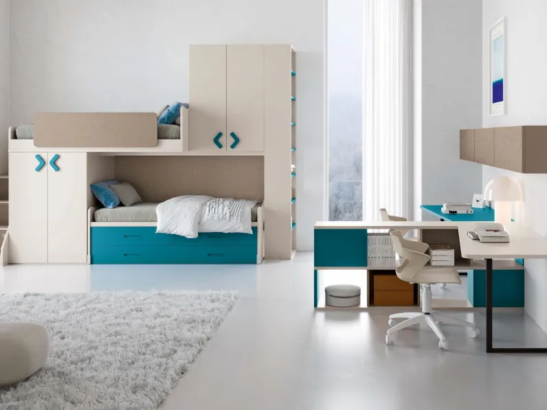 Cameretta a soppalco Next 17 di Corazzin