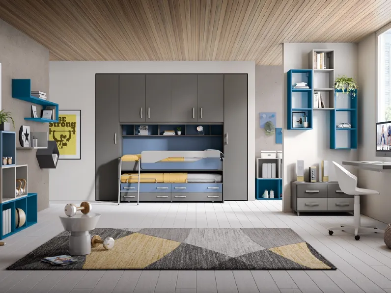 Cameretta a ponte con letto scorrevole Omnia 6-07 di MCSMobili