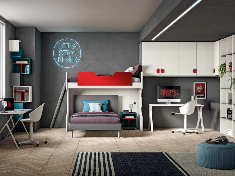 Cameretta a soppalco Omnia 6-13 di MCSMobili