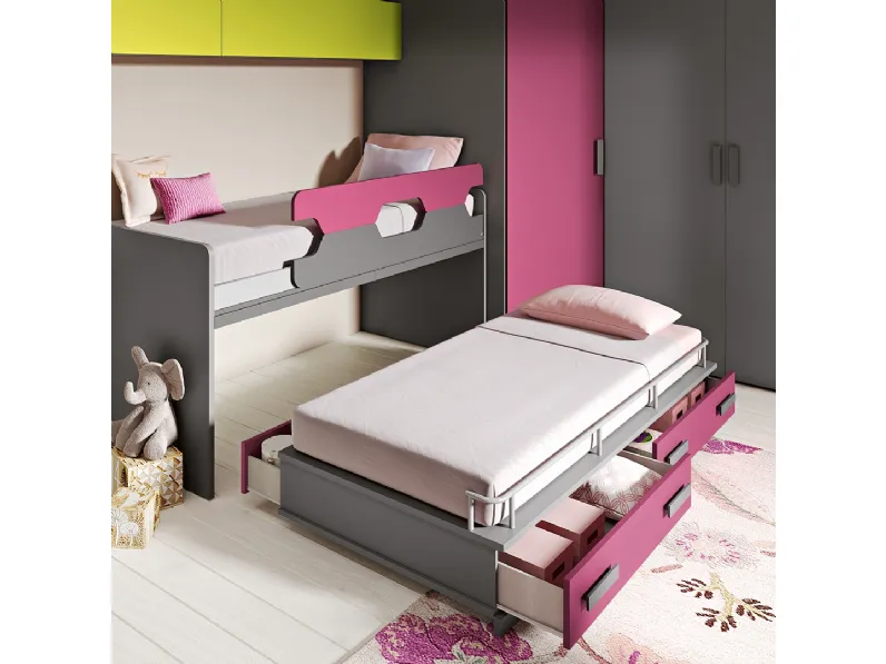 Cameretta Omnia 6-24 con letto scorrevole di MCSMobili