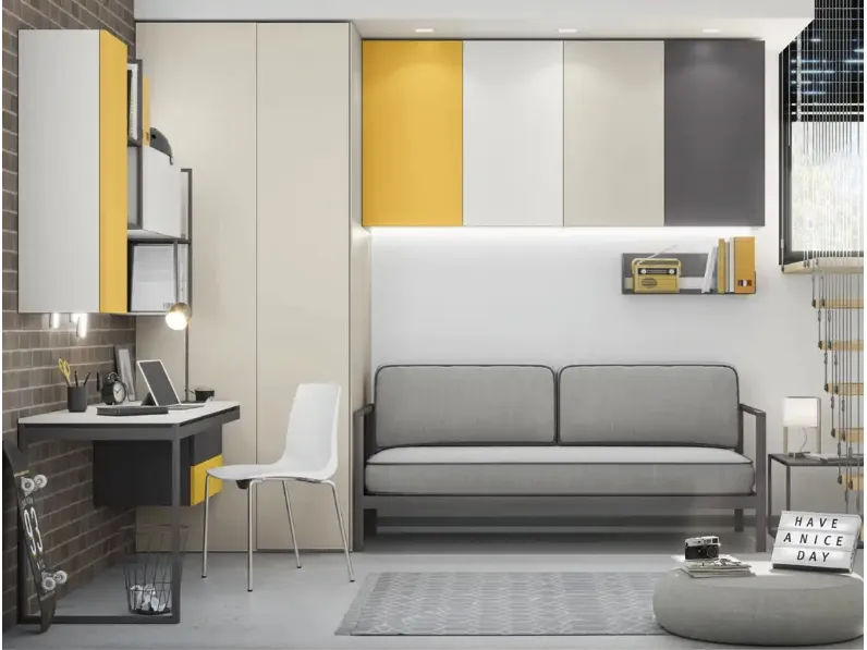 Cameretta a ponte con divano letto Room 23 di Bloom