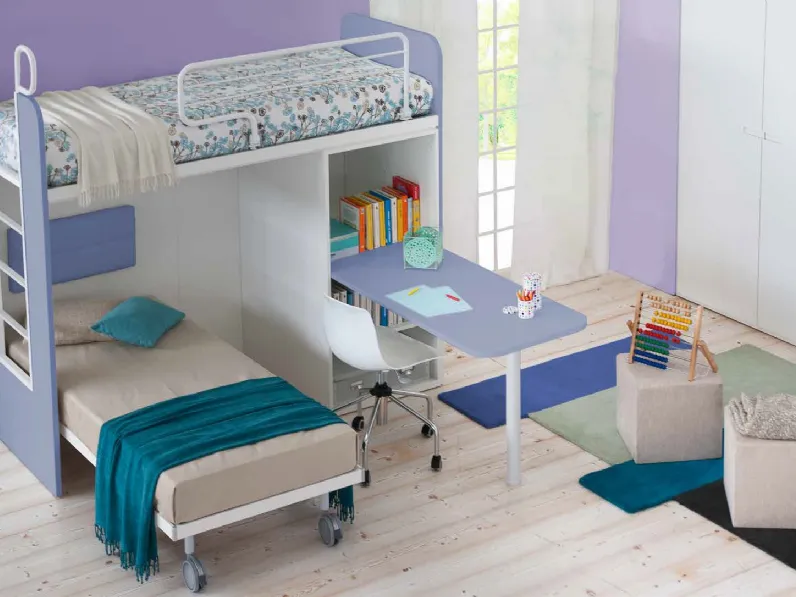 Cameretta con soppalco Salvaspazio Genio comp 01 di Corazzin
