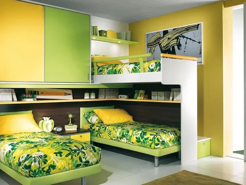 Cameretta con soppalco Happy Single 04 di Sangiorgio