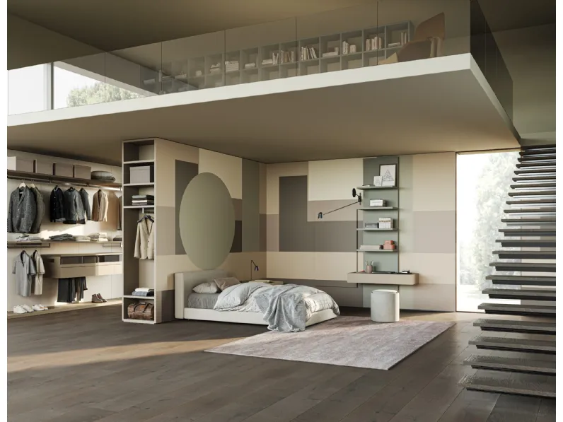 Cameretta con soppalco Tiramolla Comp 18 di Tumidei