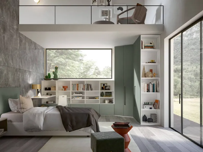 Cameretta con libreria Y103 di Lestro