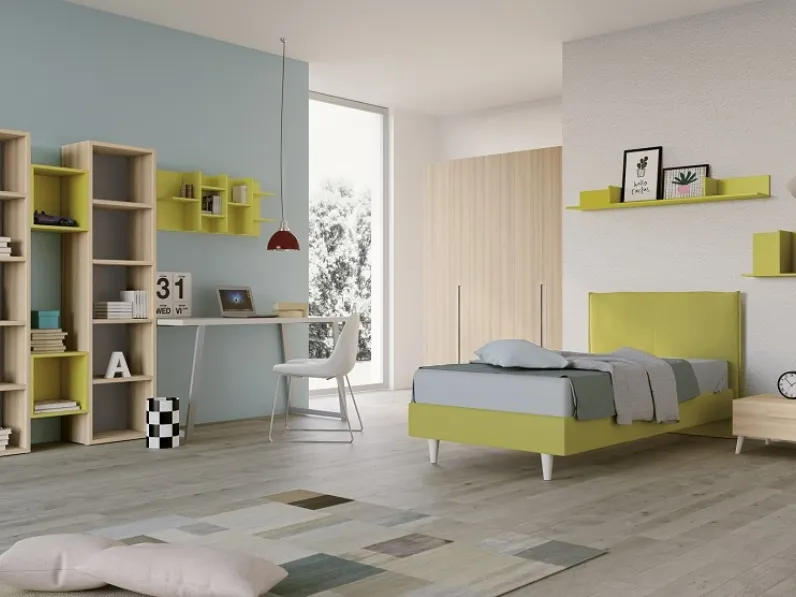 Cameretta componibile in melaminico e laccato KéTipo Comp 02 di Zanotti Mobili
