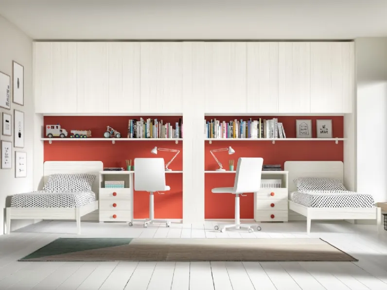 Camera a 2 letti Room 143 con armadio a ponte di Zg Mobili