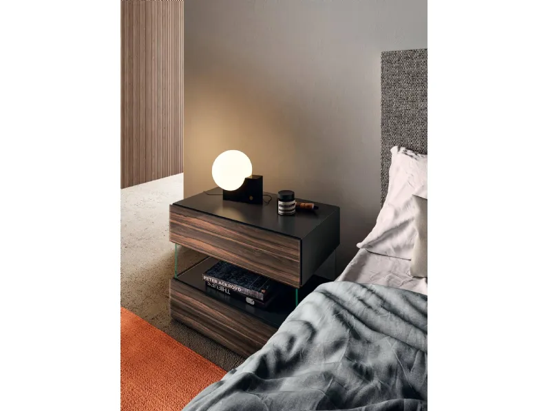 Comodino in vetro Air 0770 di Lago