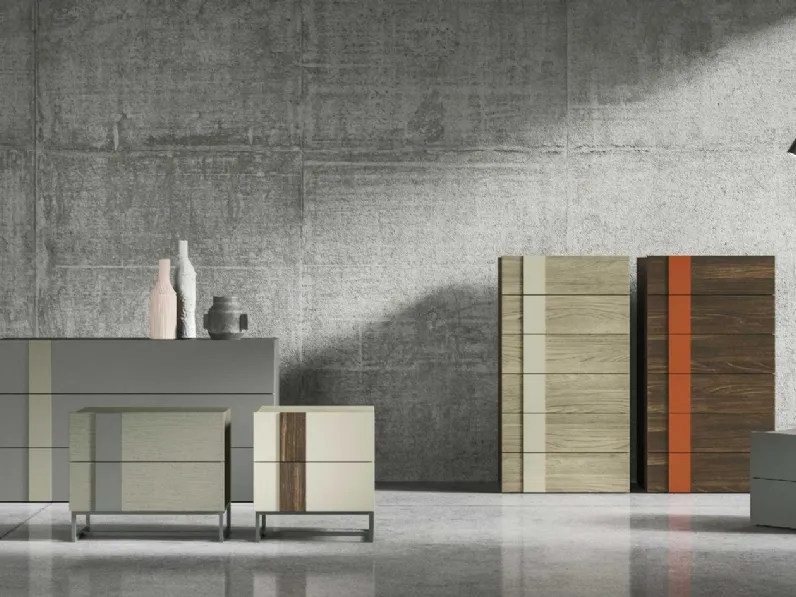 Gruppo Notte Verty in melaminico e laccato opaco di Archimede