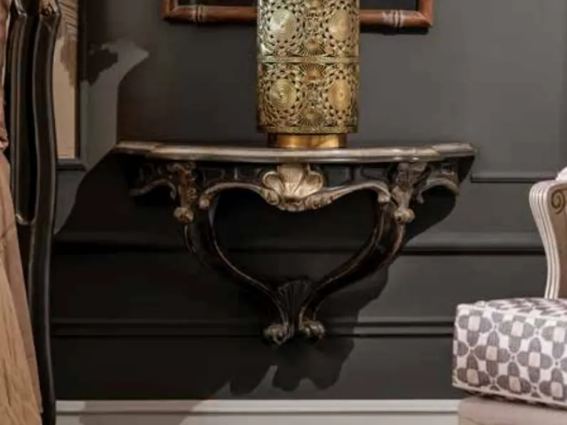 Comodino sospeso in legno intagliato Art 2554 di Vittorio Grifoni