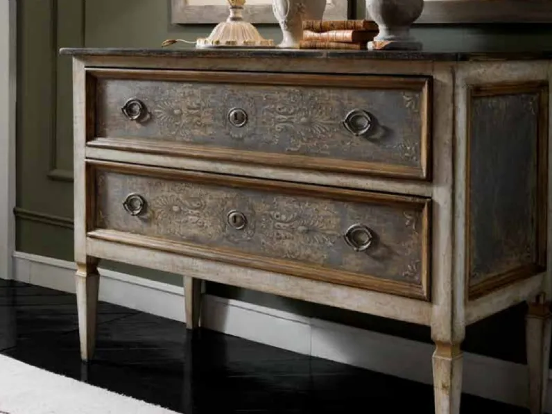 Comò in legno a due cassetti Art 2597 di Vittorio Grifoni