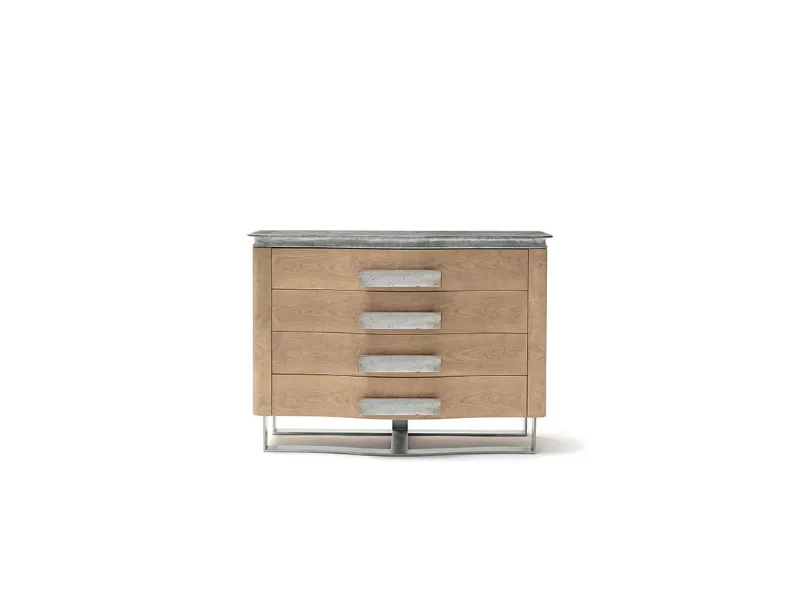 Comodino in legno e metallo  Art C121 di Vittorio Grifoni