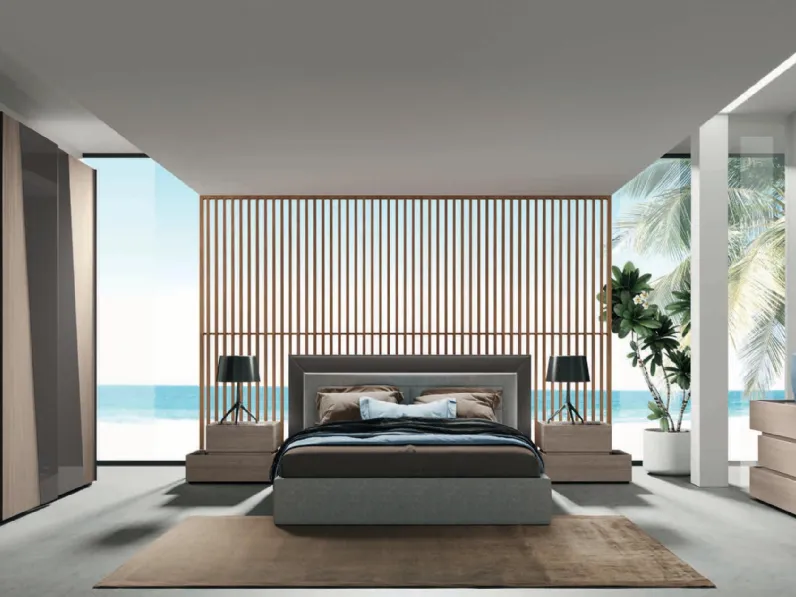 Gruppo Notte Cloe finitura Gessato Rovere di Artigianmobili