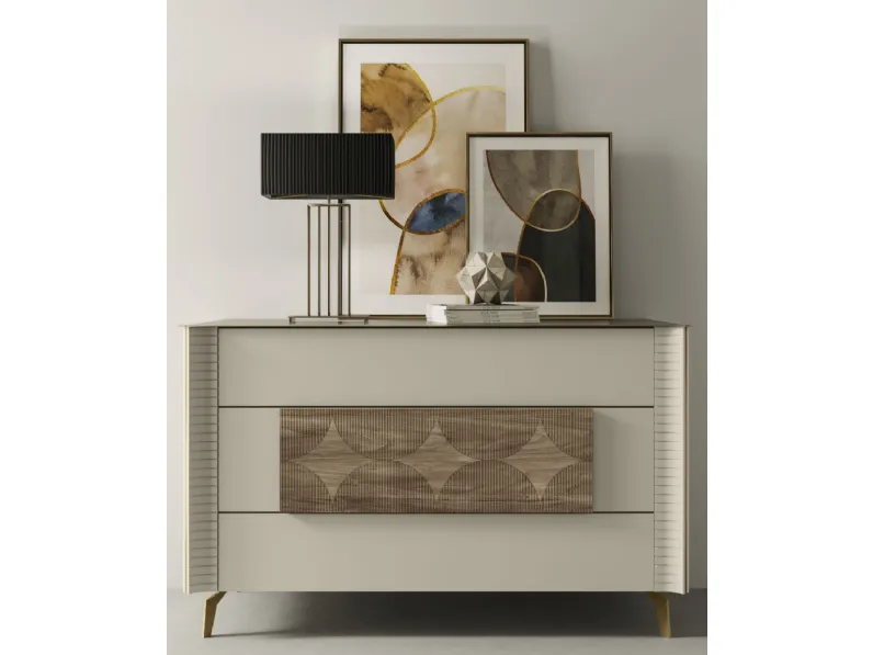 Comò Tiffany in laccato e Noce di Artigianmobili