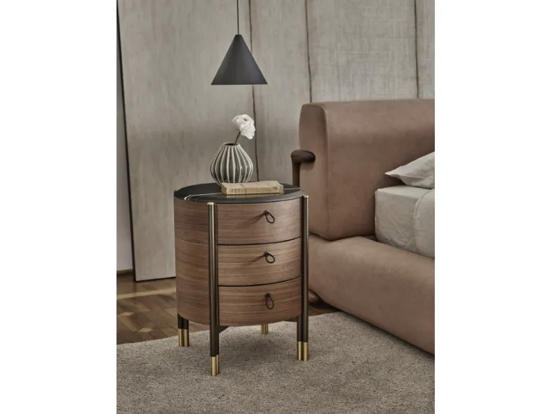 Comodino Bayus Tondo 3 di Porada