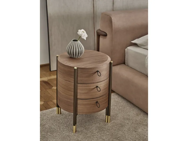 Comodino Bayus Tondo 3 di Porada