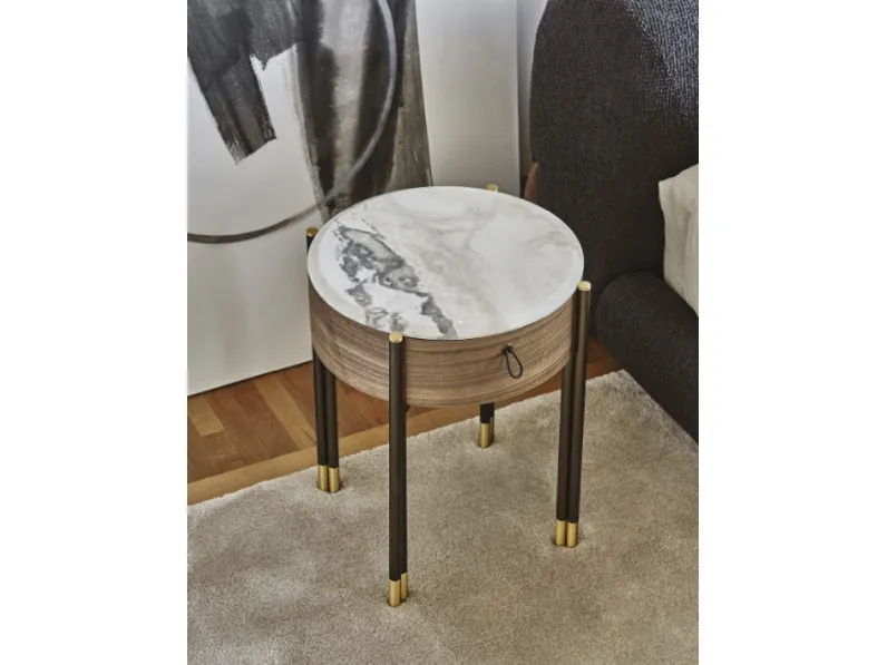 Comodino Bayus Tondo 44 di Porada