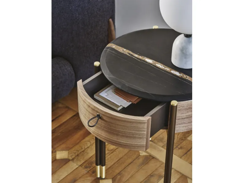 Comodino Bayus Tondo 44 di Porada