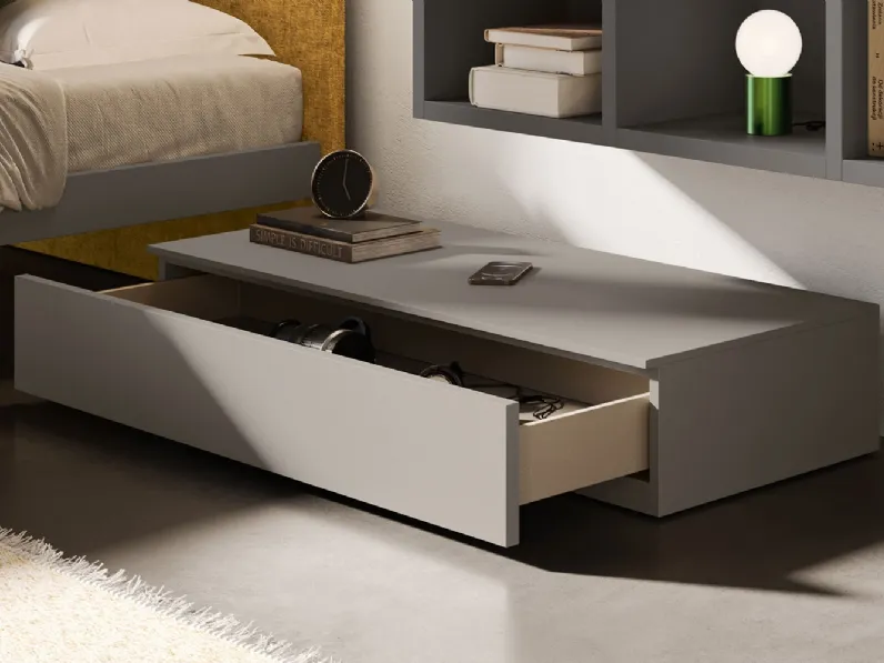 Comodino Box terra basso in laccato opaco di Clever