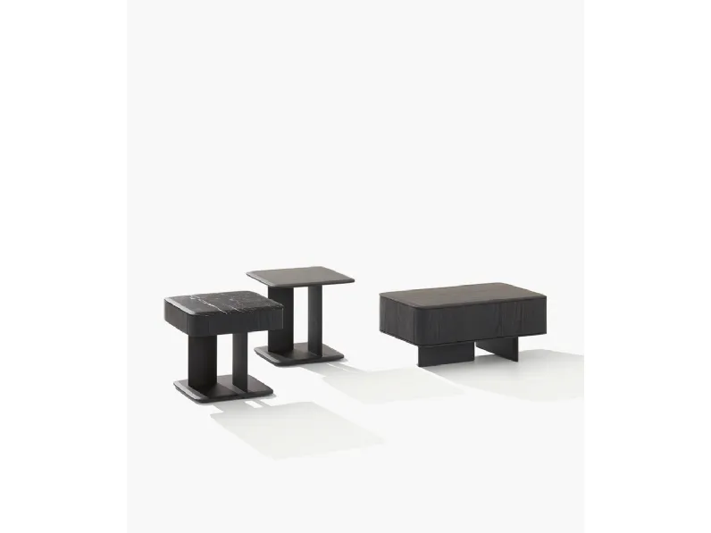 Comodino Brera in olmo nero di Poliform