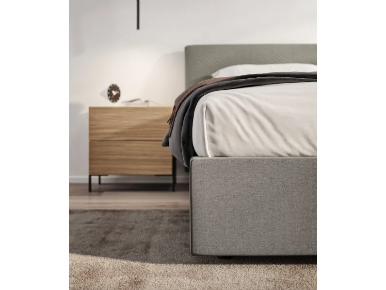 Comodino in rovere nodato Velvet di Spagnol Mobili