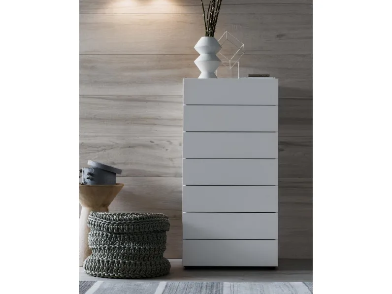 Settimanale Cube in legno laccato bianco di Giellesse