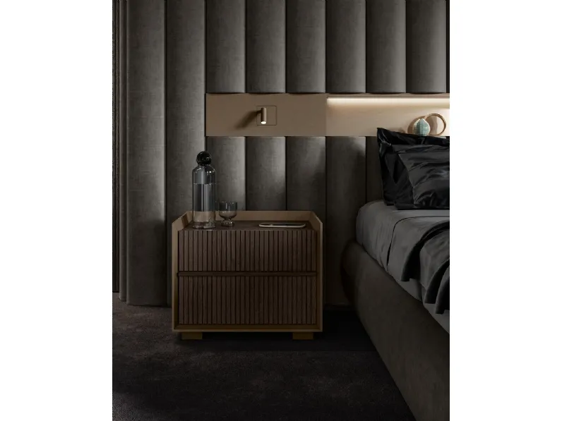 Comodino Dress Code Rovere Moka di Olivieri