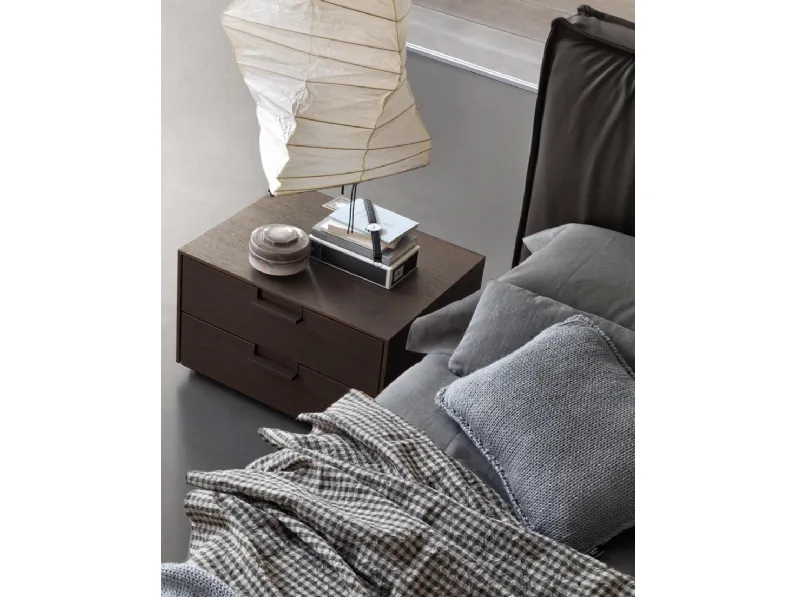 Comodino Flat in rovere di Giellesse