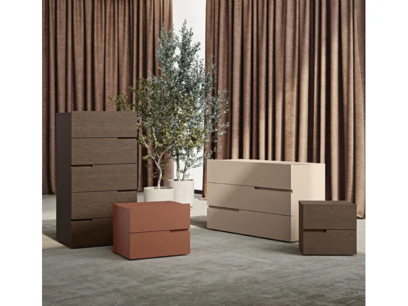 Gruppo Notte Fred in laccato o legno di Morassutti