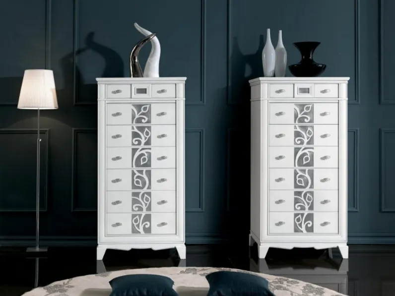 Settimanale Giorgia art 3171 in laccato Bianco di Padovani Mobili