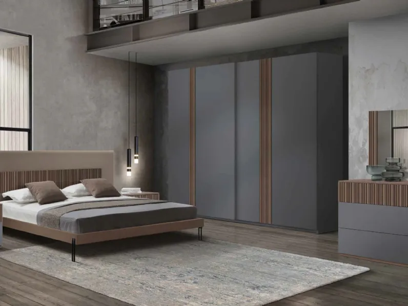 Gruppo Notte in legno laccato con inserti in frassino Icon 2|4 IC205 IC206 di Imba Srl