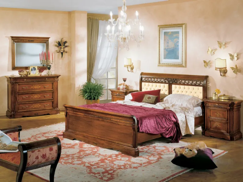 Gruppo Notte classico in legno intagliato I Dogi di Venezia 01 di Euromobili