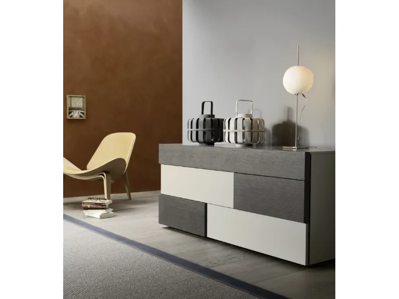 Comò Insieme in laccato e legno di Sangiacomo