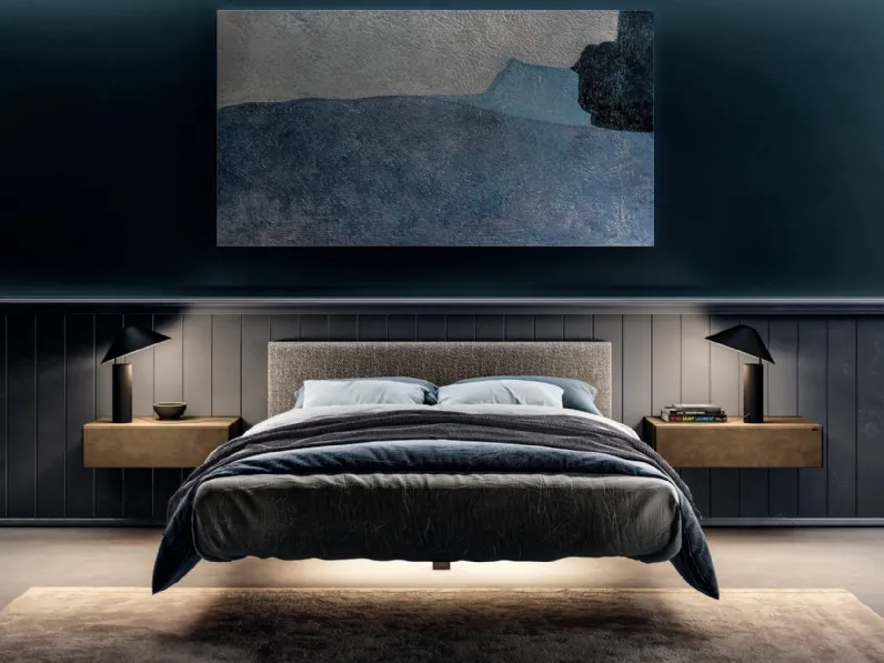 Comodino sospeso in vetro Materia 1070 di Lago