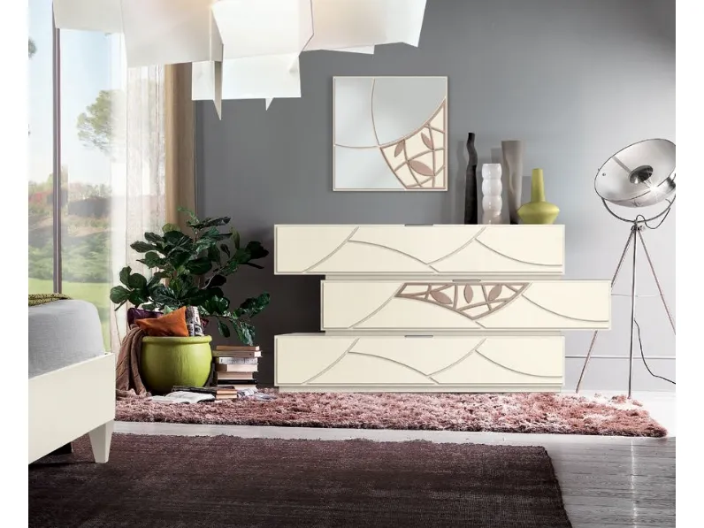 Comò asimmetrico Leaf di Betamobili