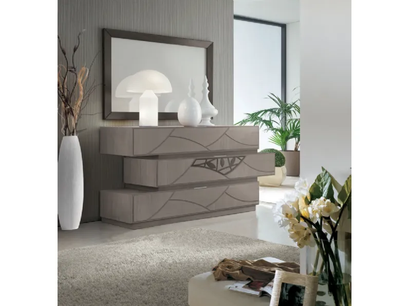 Comò asimmetrico Leaf di Betamobili