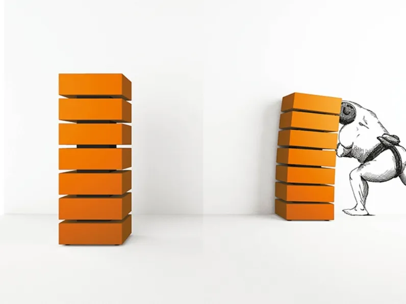 Cassettiera NYC & Pisa in legno laccato di Minotti Italia