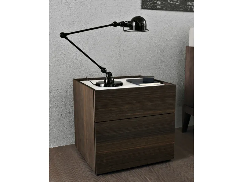 Comodino Cube con top in vetro di Misuraemme