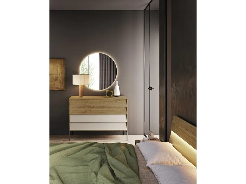 Comò Vela in legno e laccato di Mobilgam