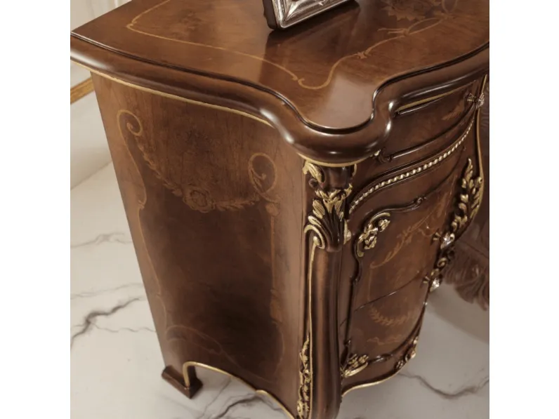 Comodino classico in Noce Monnalisa di Ghezzani