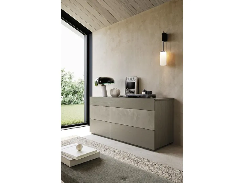 Comò Noa in frassino e spatolato di Mobilgam