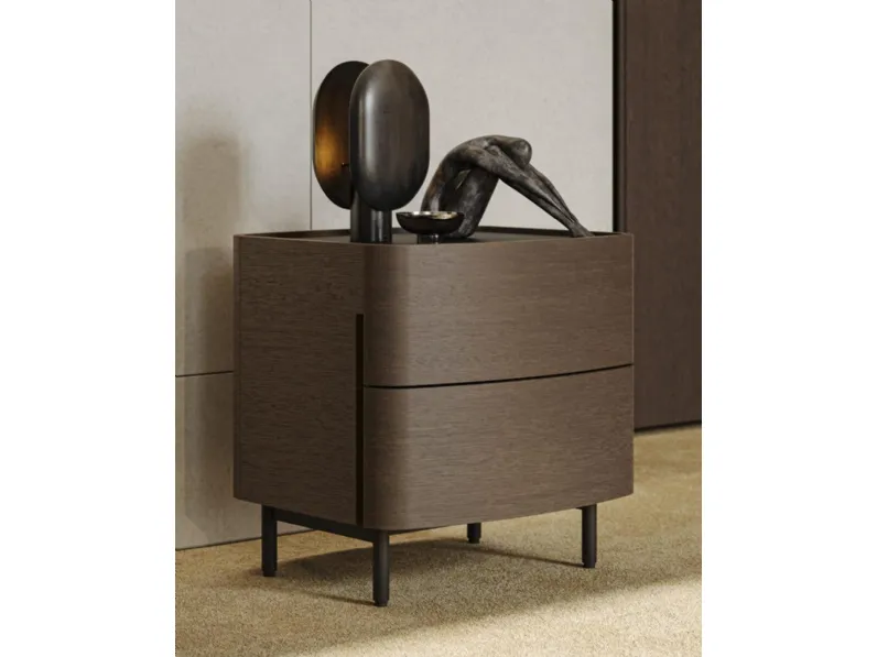 Comodino Oliver in rovere di Morassutti