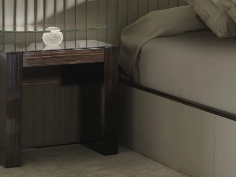 Comodino Rialto in legno laccato lucido Reflex